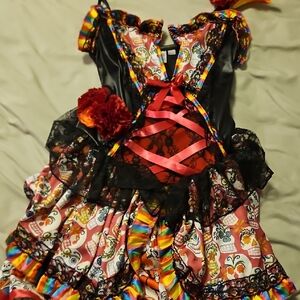 Colorful Womens Day of the Dead Costume